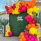 Hot Pink And Orange Balloon Set 151pcs (Hot Pink, Orange, Yellow, Flamingo (Foil) )